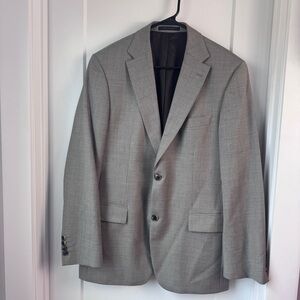 BOSS Hugo Boss Pasini1 Virgin Wool Blazer Sport Coat Brown Gray 40R